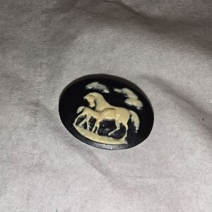 Horse And Foal Cameo Mold, Jewelry Making, Resin / Polymer Clay 25x18 mm